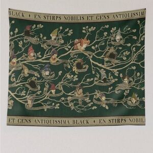 Noble House of Black Family Tree Tapestry